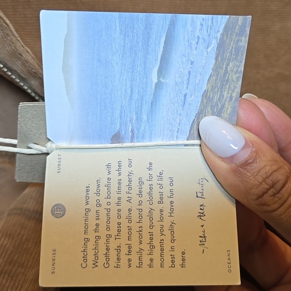 Faherty Wide Leg Pants in Brown - Picture 12 of 16